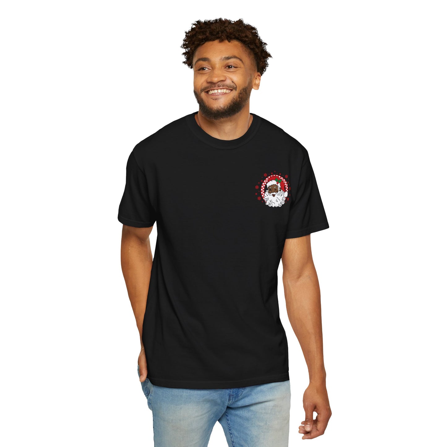 Merry Christmas Black Santa Shirt