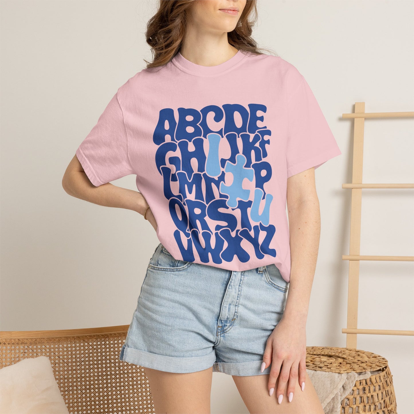 Autism Alphabet Puzzle Adult Shirt