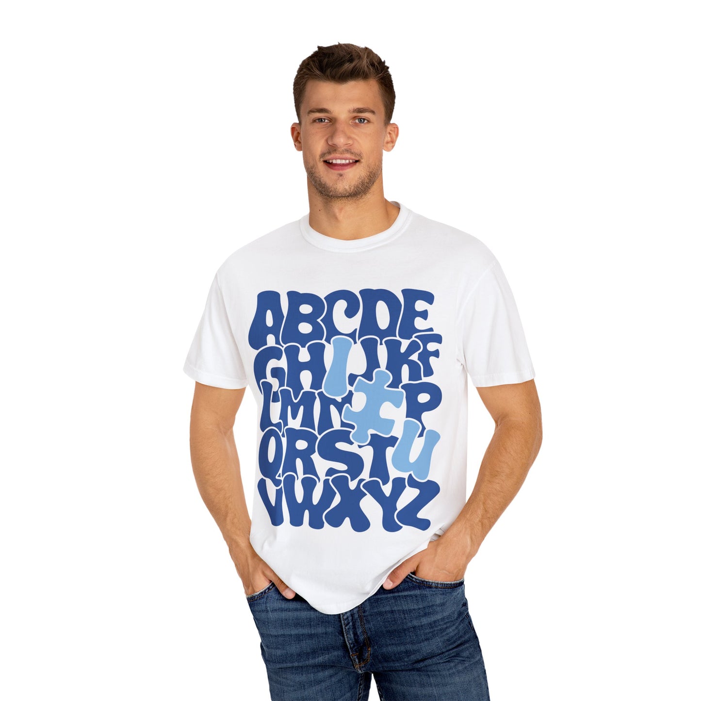 Autism Alphabet Puzzle Adult Shirt