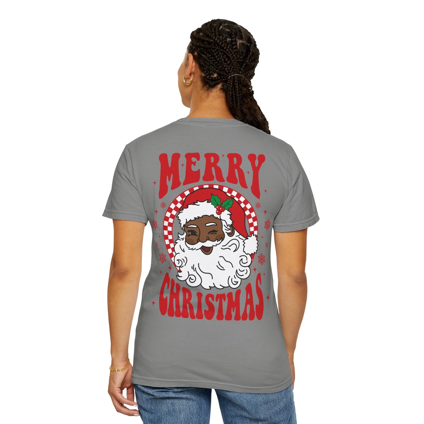 Merry Christmas Black Santa Shirt