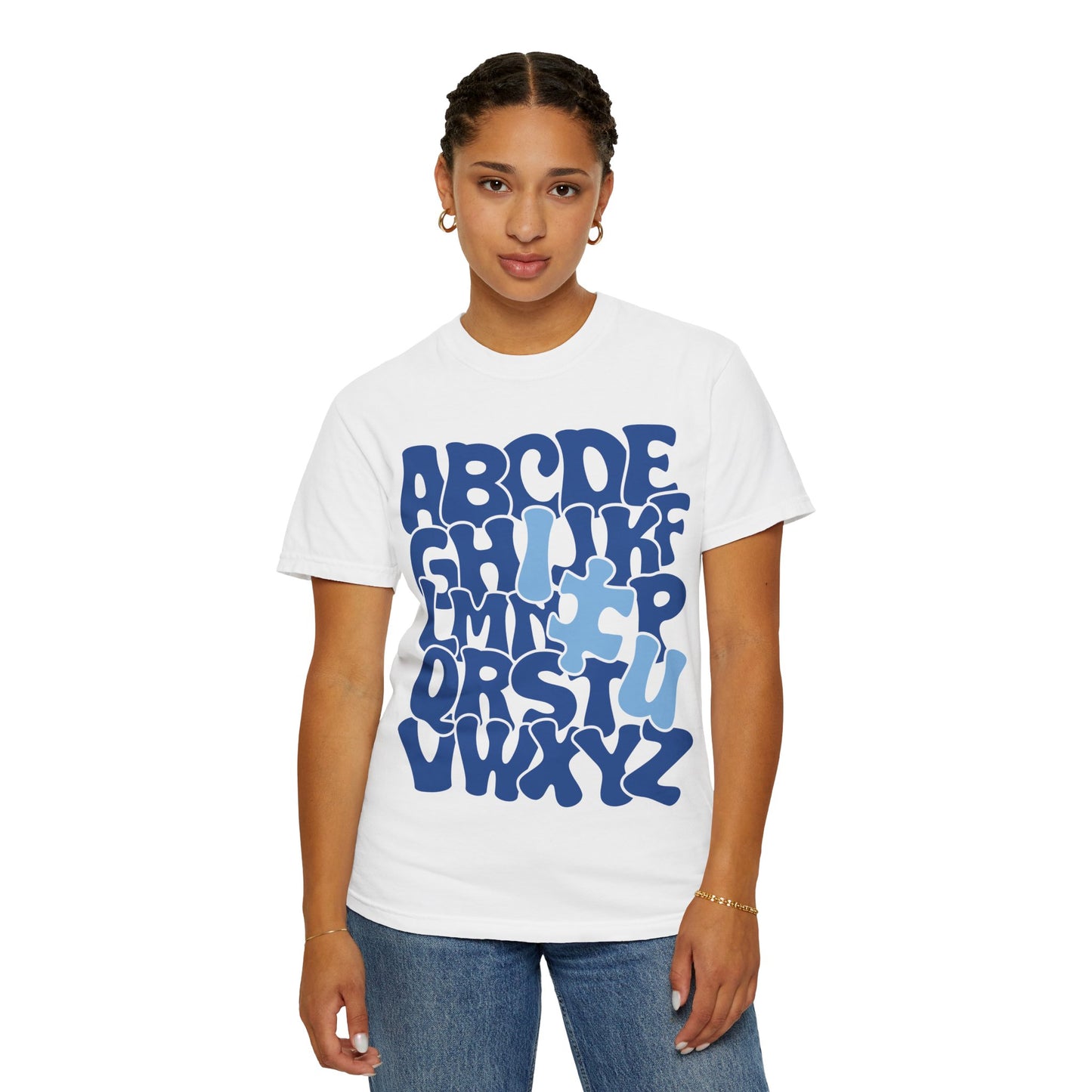 Autism Alphabet Puzzle Adult Shirt