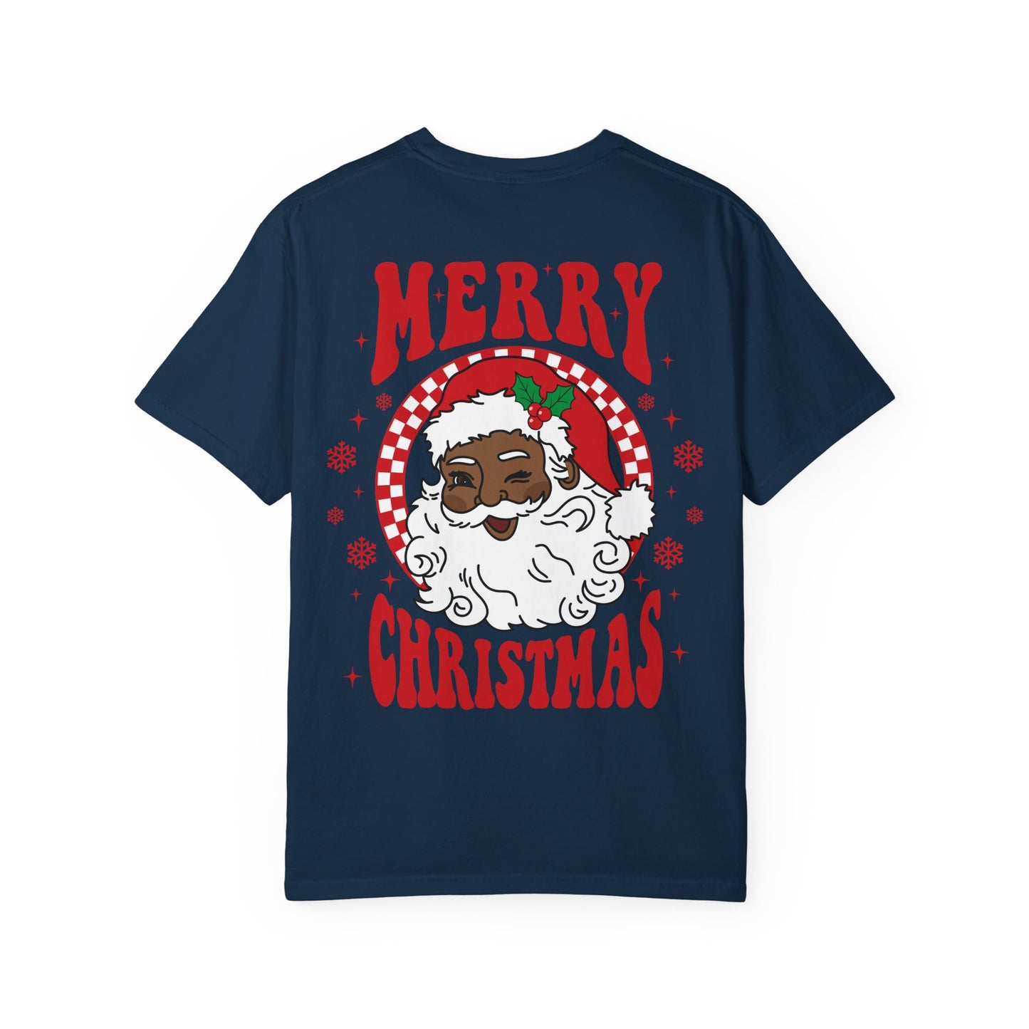Merry Christmas Black Santa Shirt