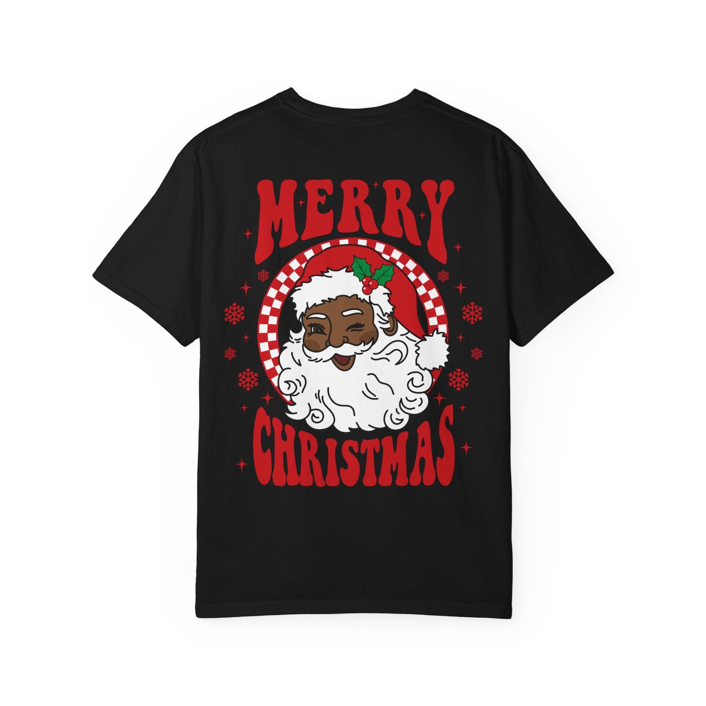 Merry Christmas Black Santa Shirt