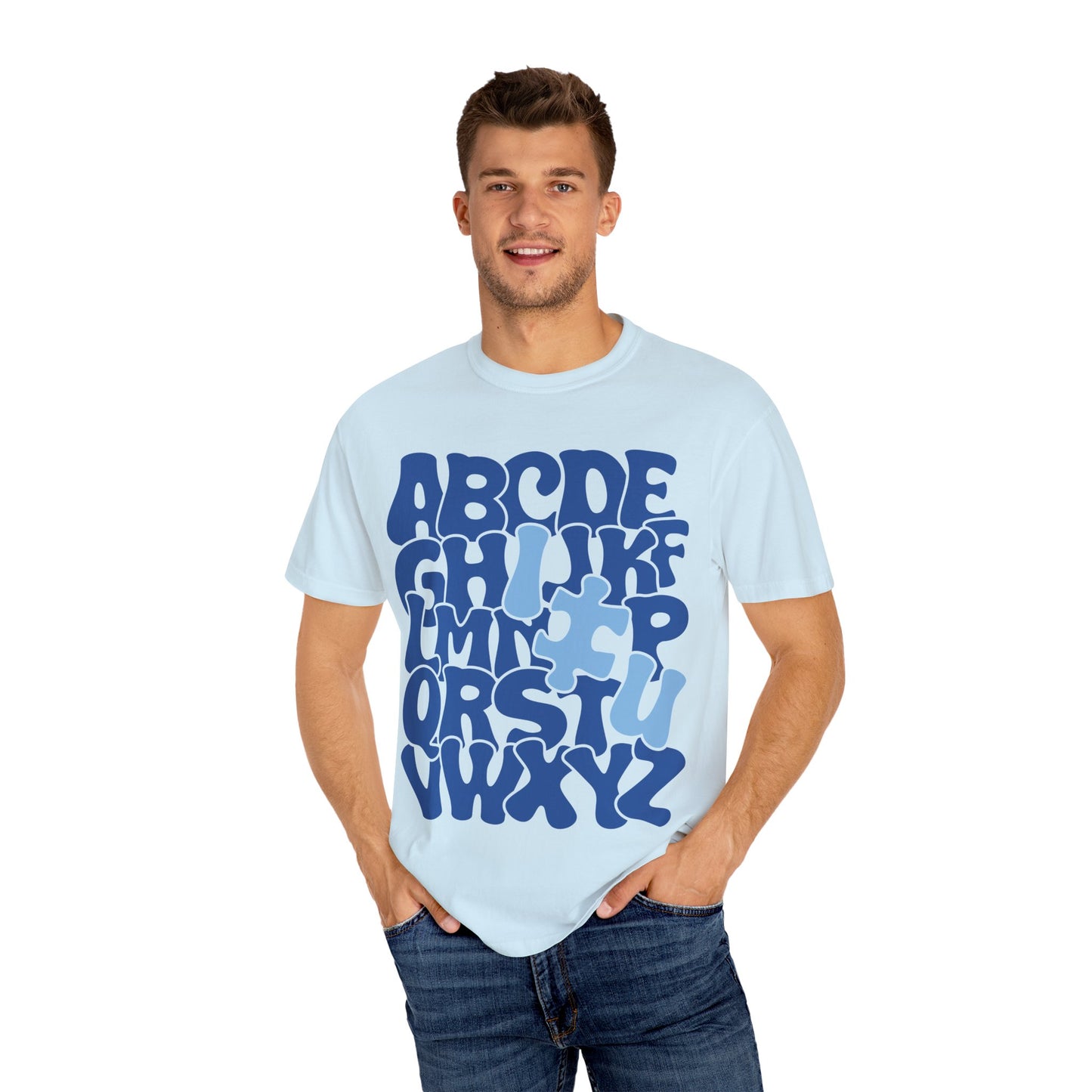 Autism Alphabet Puzzle Adult Shirt