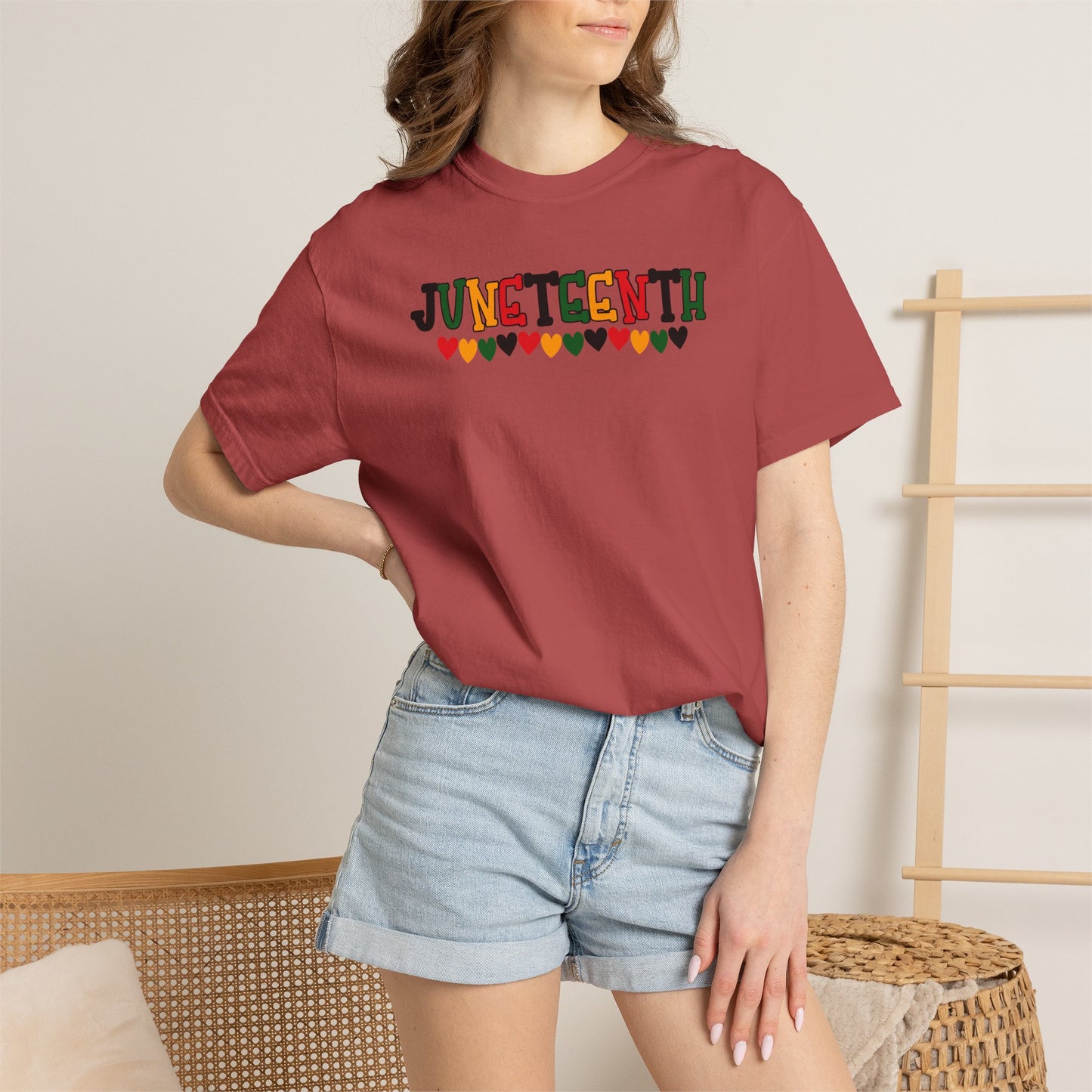 Juneteenth Hearts Adult Shirt