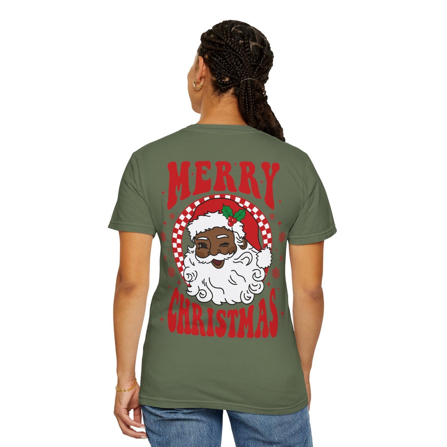 Merry Christmas Black Santa Shirt