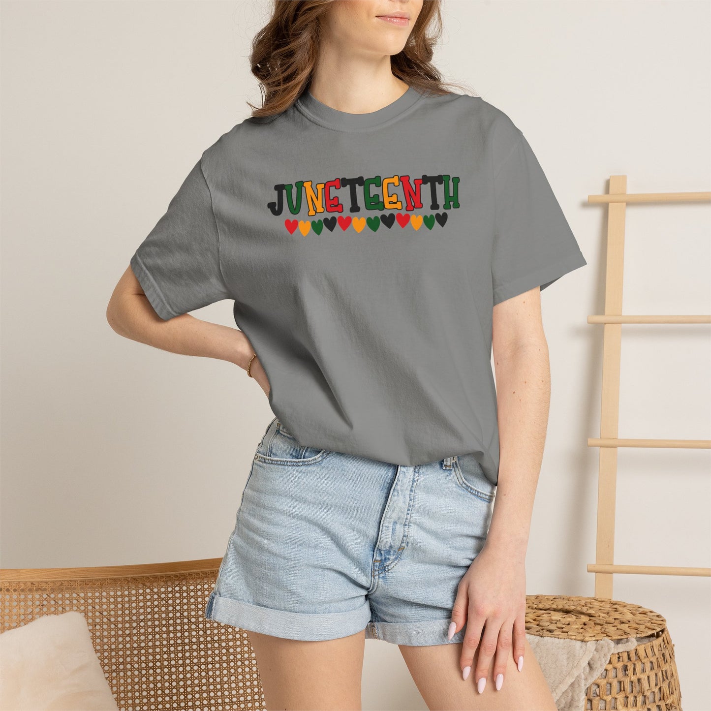 Juneteenth Hearts Adult Shirt