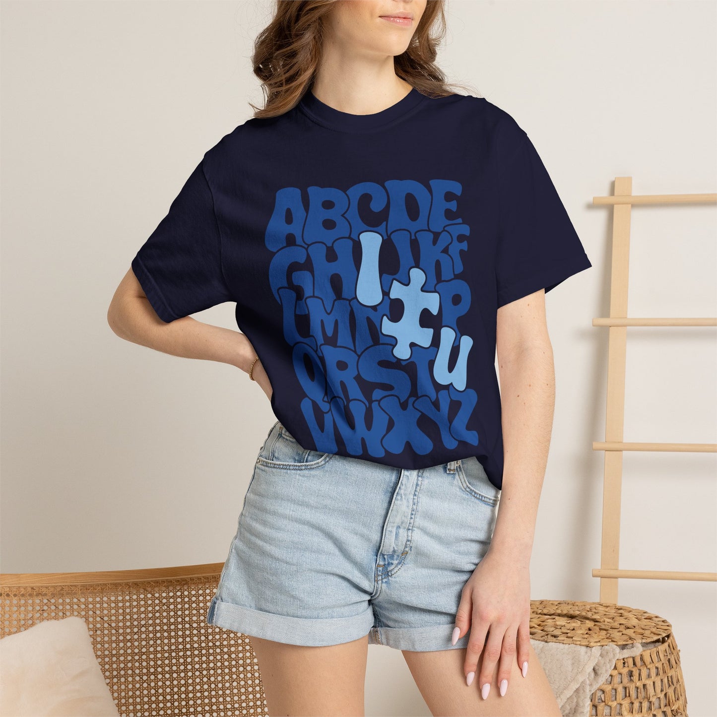 Autism Alphabet Puzzle Adult Shirt