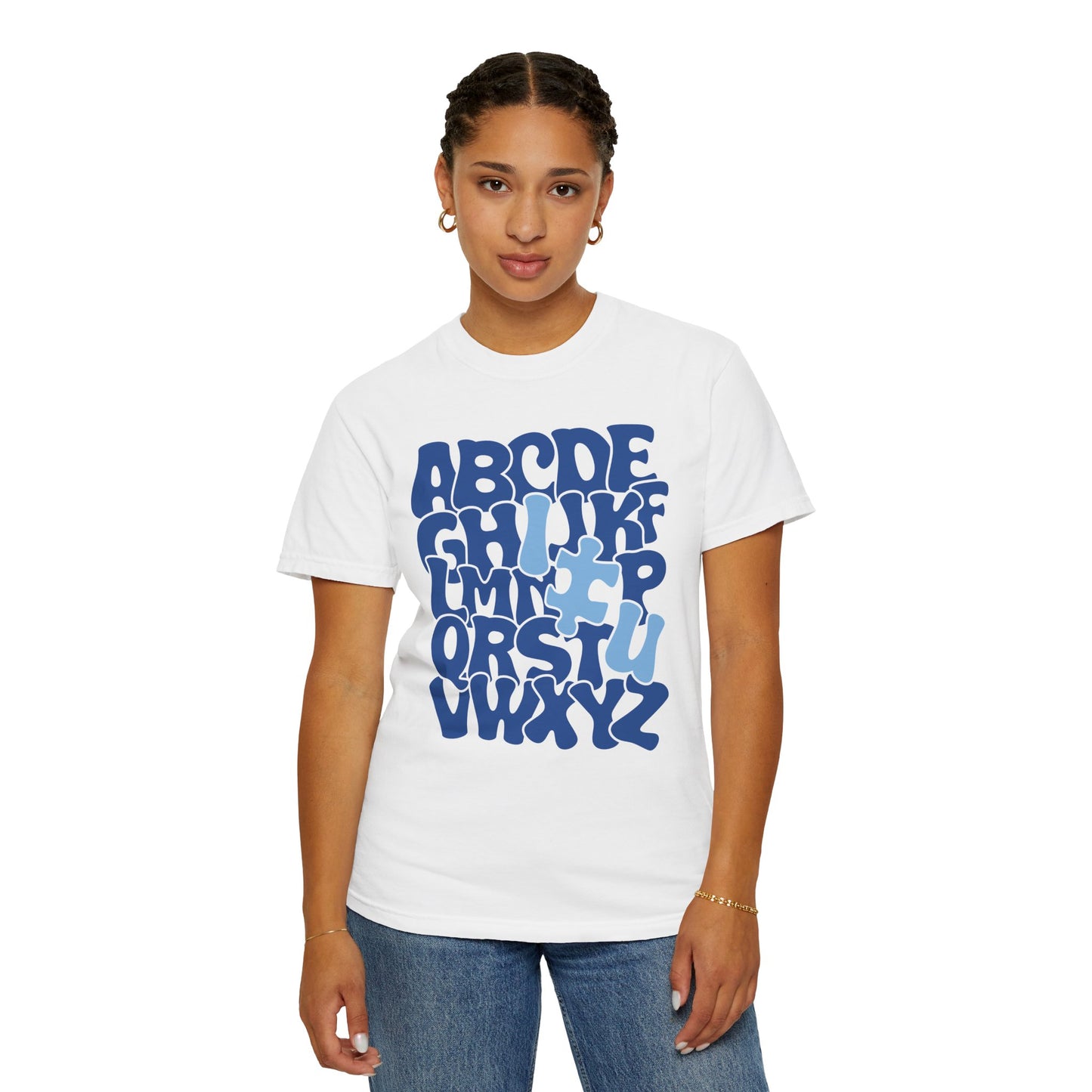 Autism Alphabet Puzzle Adult Shirt