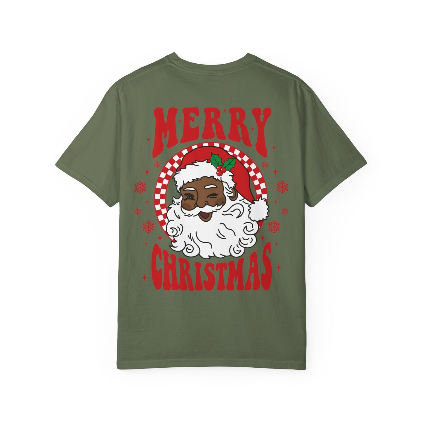 Merry Christmas Black Santa Shirt