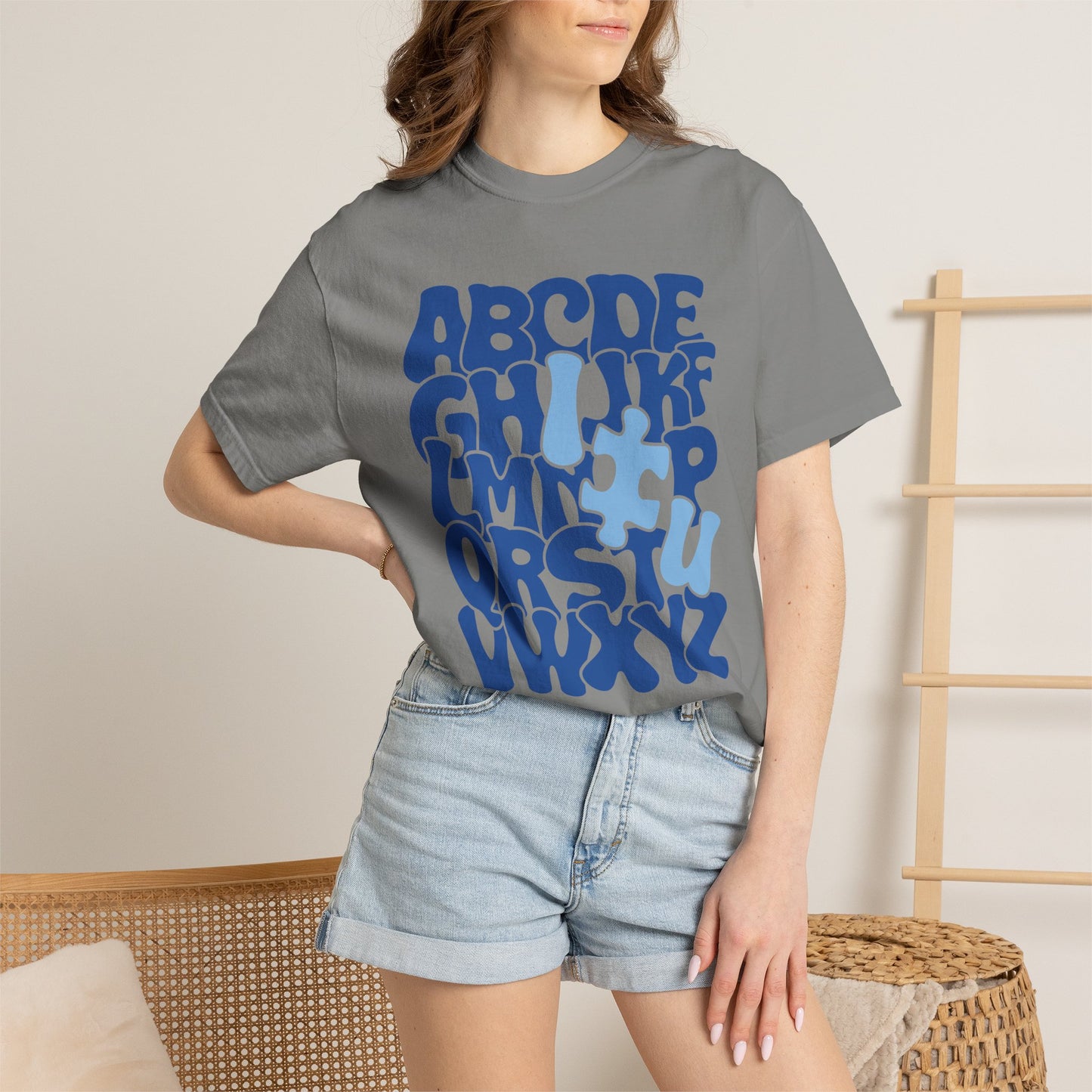 Autism Alphabet Puzzle Adult Shirt