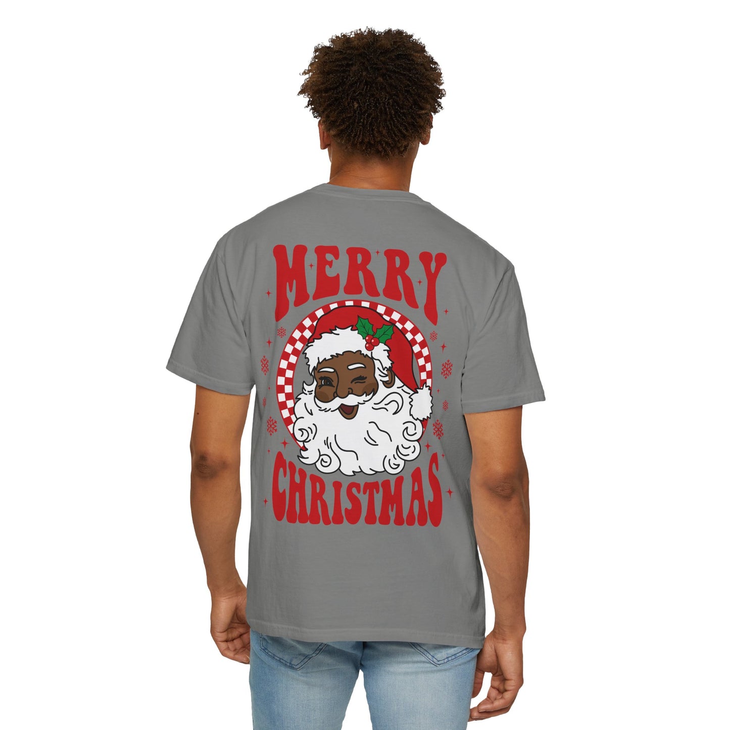 Merry Christmas Black Santa Shirt