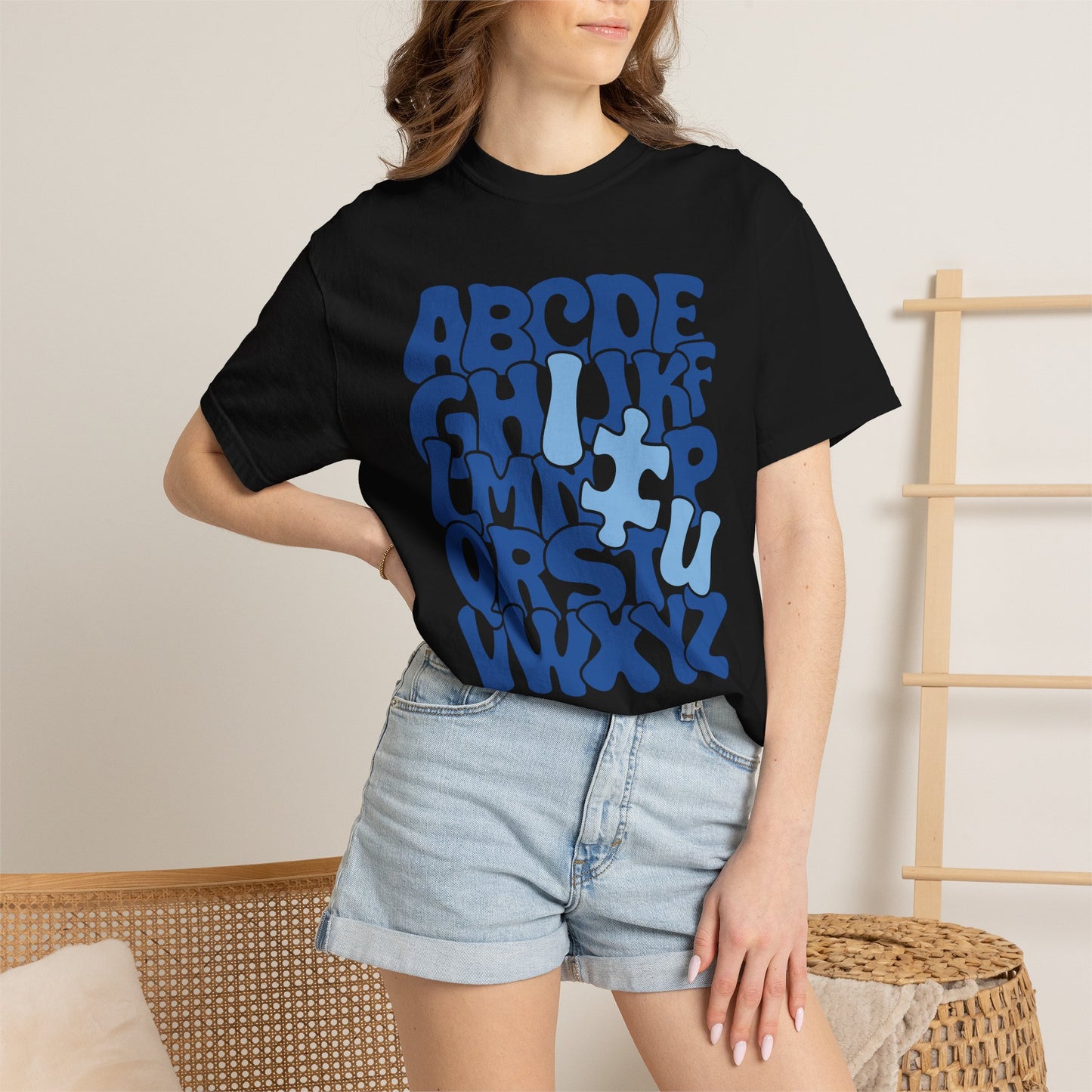 Autism Alphabet Puzzle Adult Shirt