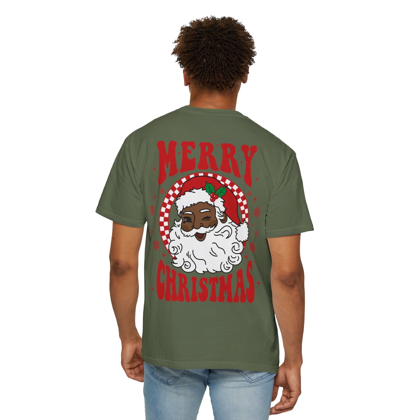 Merry Christmas Black Santa Shirt