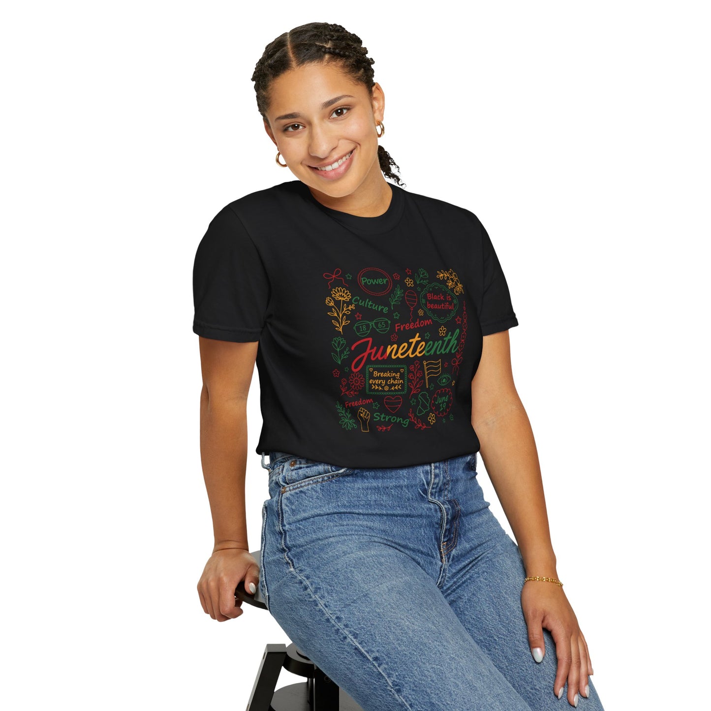 Floral Juneteenth | Adult Shirt