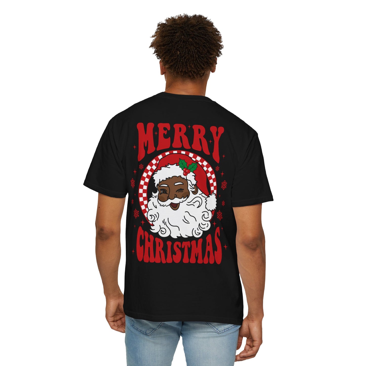 Merry Christmas Black Santa Shirt