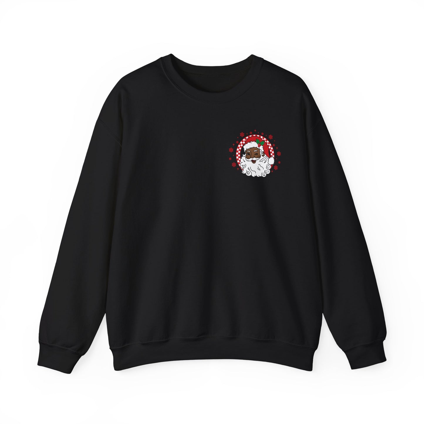 Merry Christmas Black Santa Adult Sweatshirt