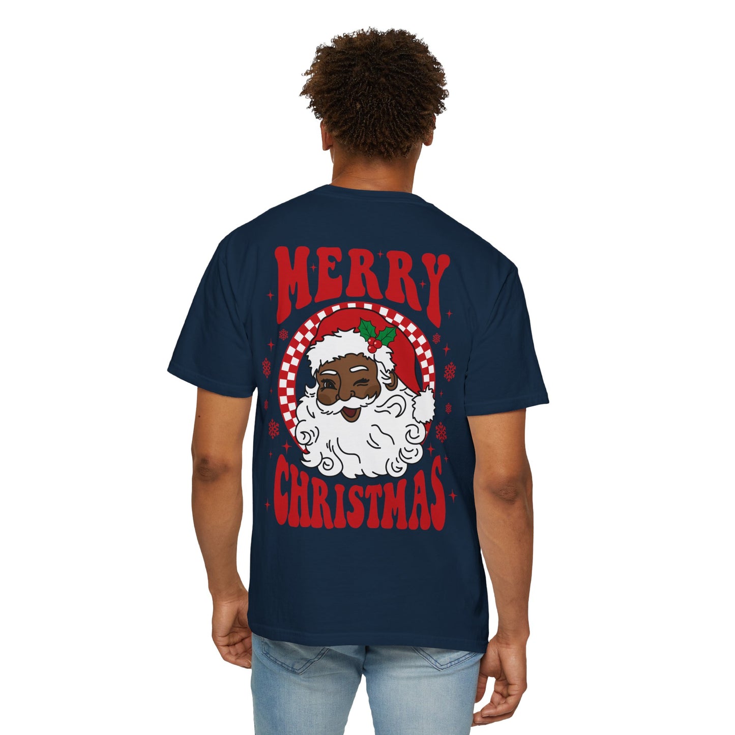 Merry Christmas Black Santa Shirt