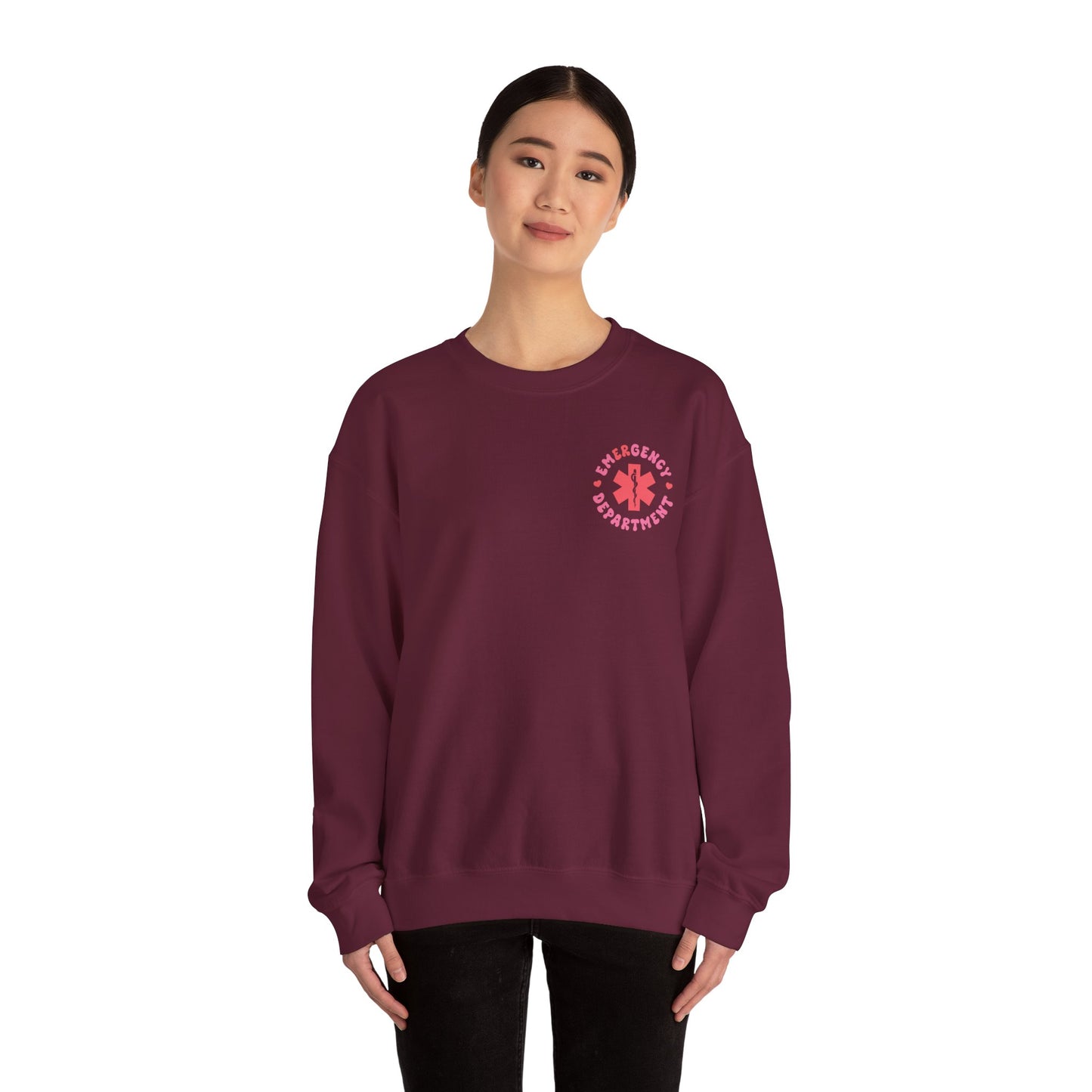 Pink Emergency Department Adult Sweatshirt